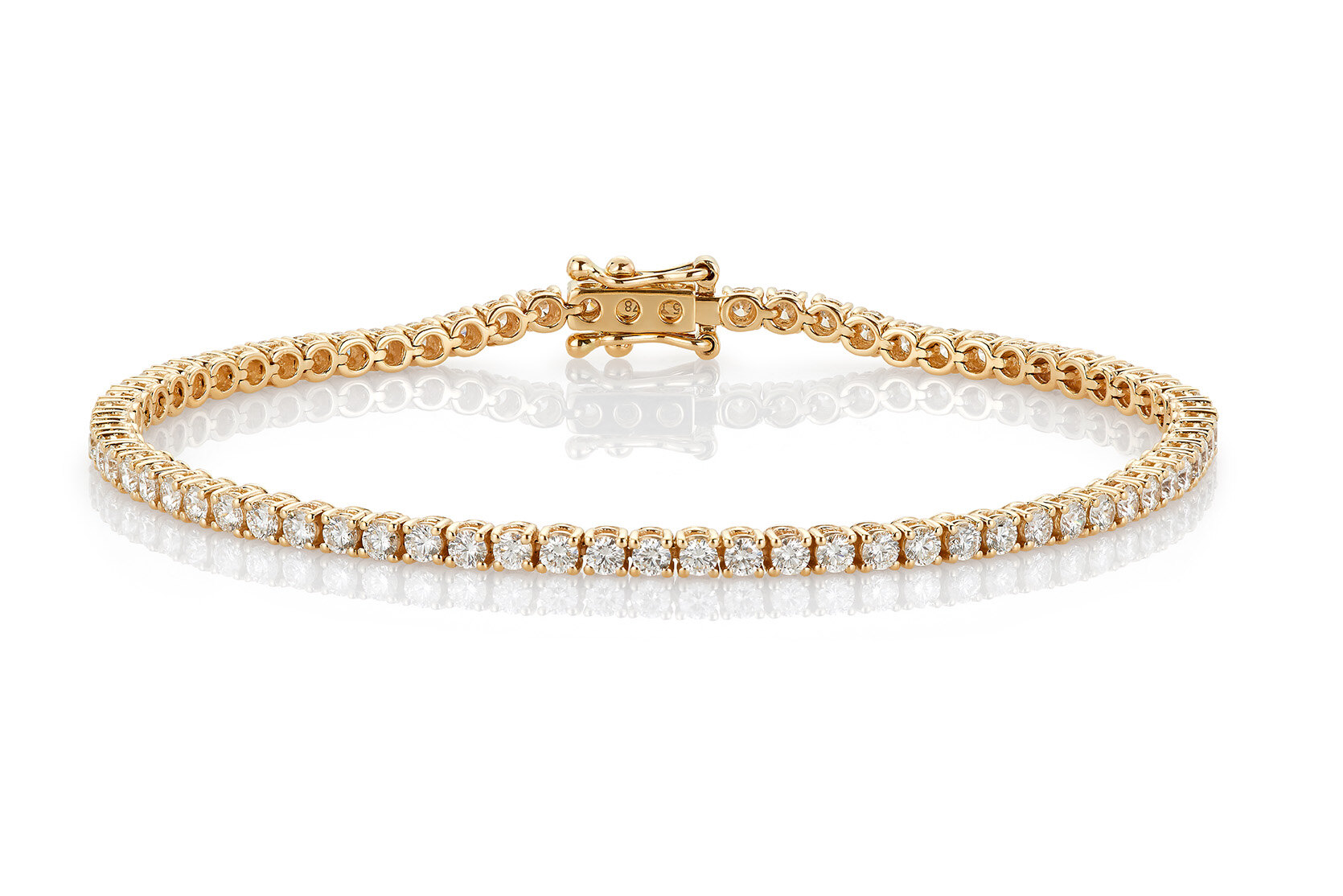 Haakonsen diamantarmbånd i gull 5.40 ct.