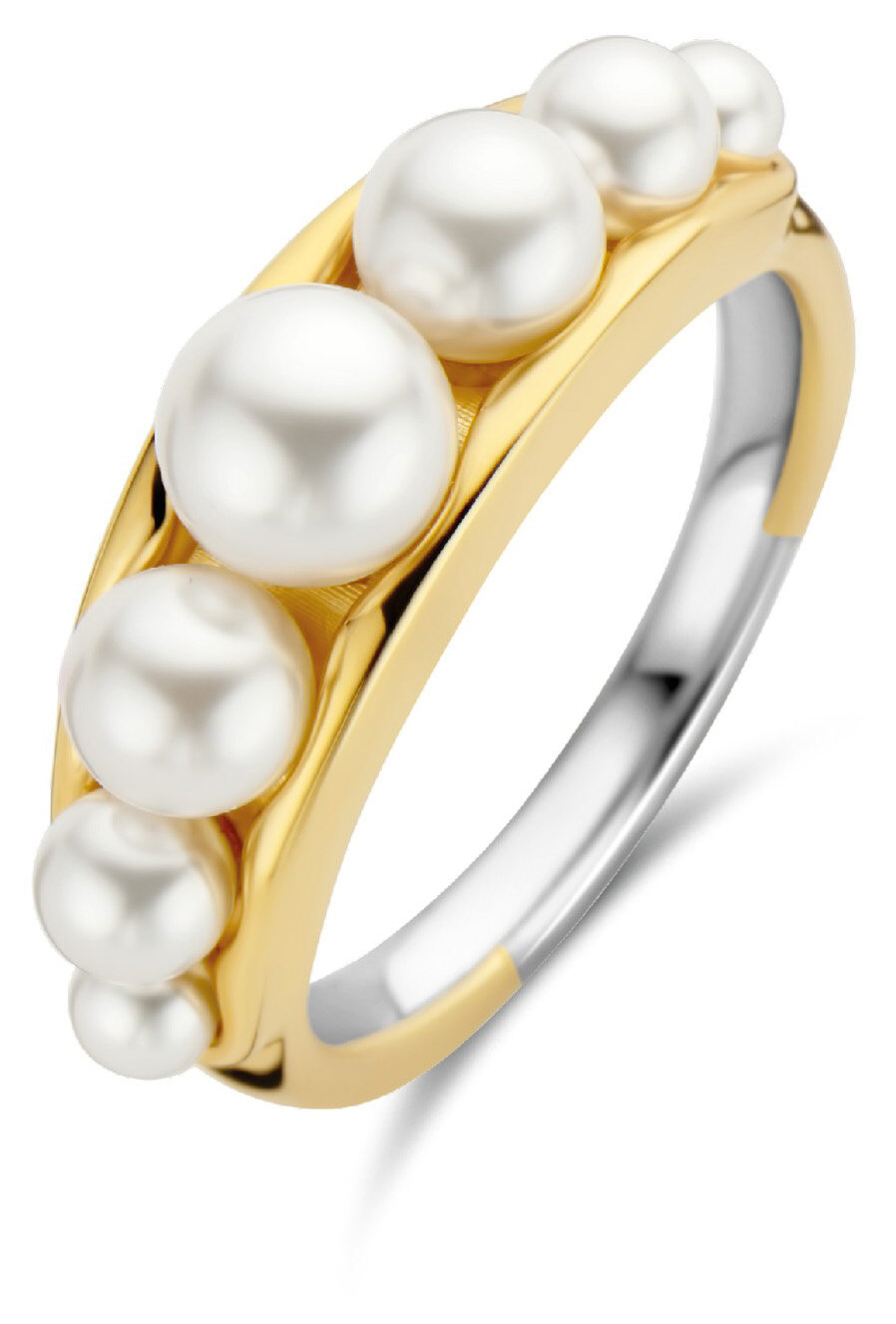 Ti Sento ring i forgylt sølv.