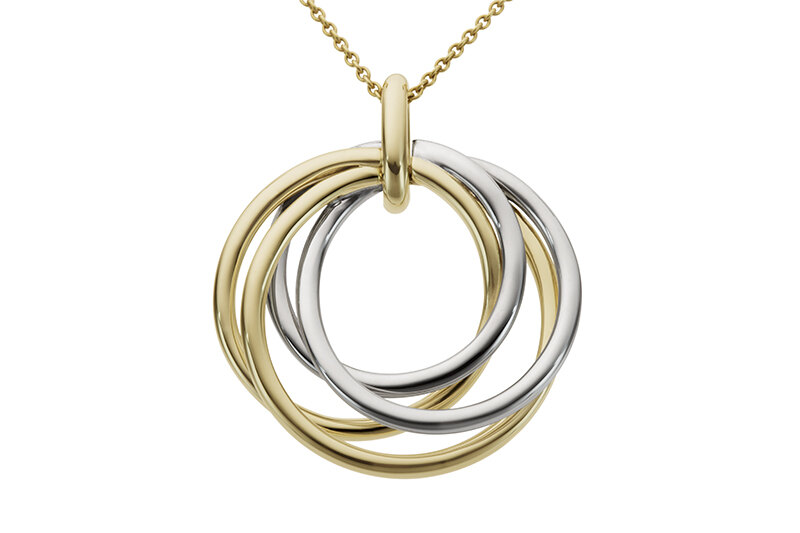 Haakonsen anheng i gull med diamant