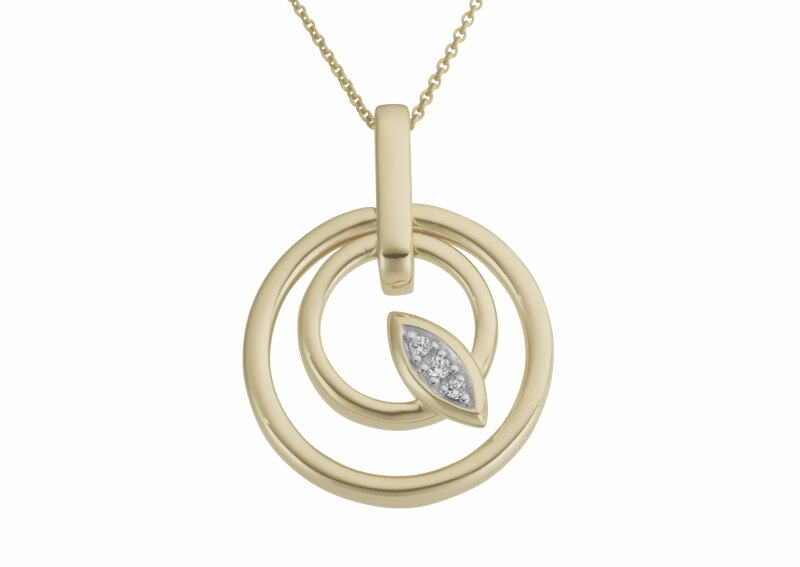 Haakonsen anheng i gull med diamanter.