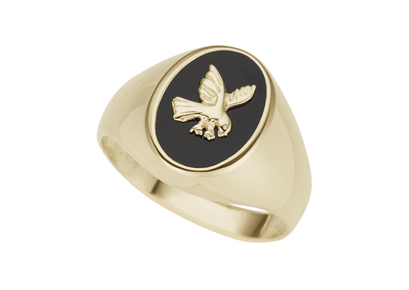 Haakonsen Herre ring i gull med onyks.
