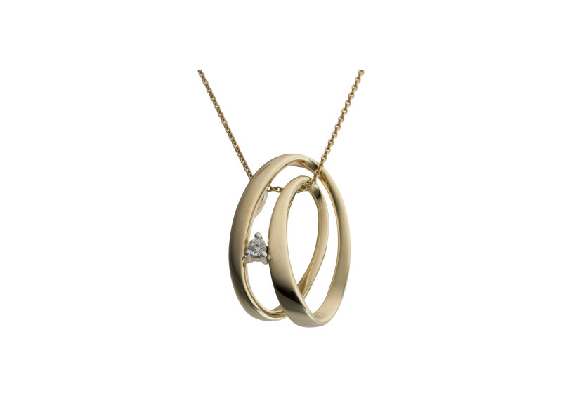 Haakonsen anheng i gull med diamanter.