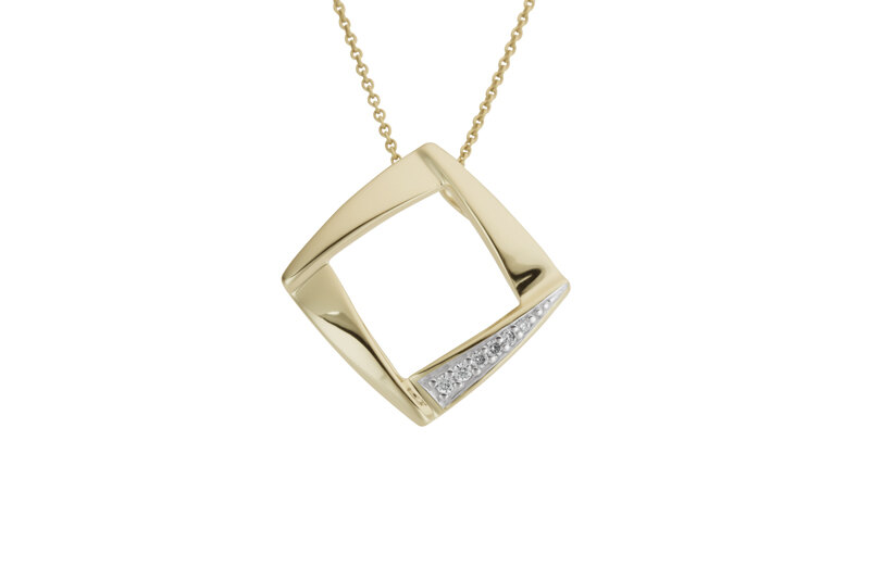 Haakonsen anheng i gull med diamanter.