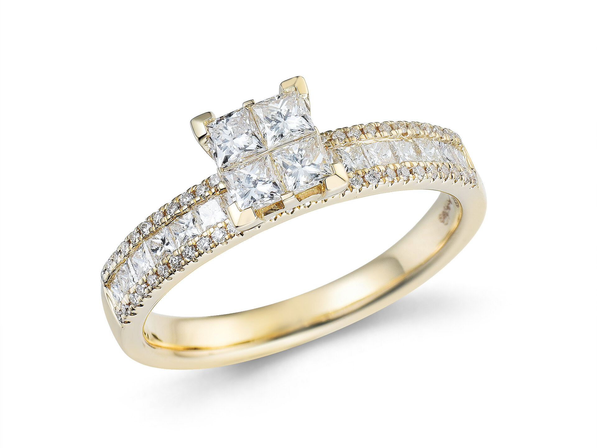 Haakonsen ring i gull med diamanter 1.04 ct.