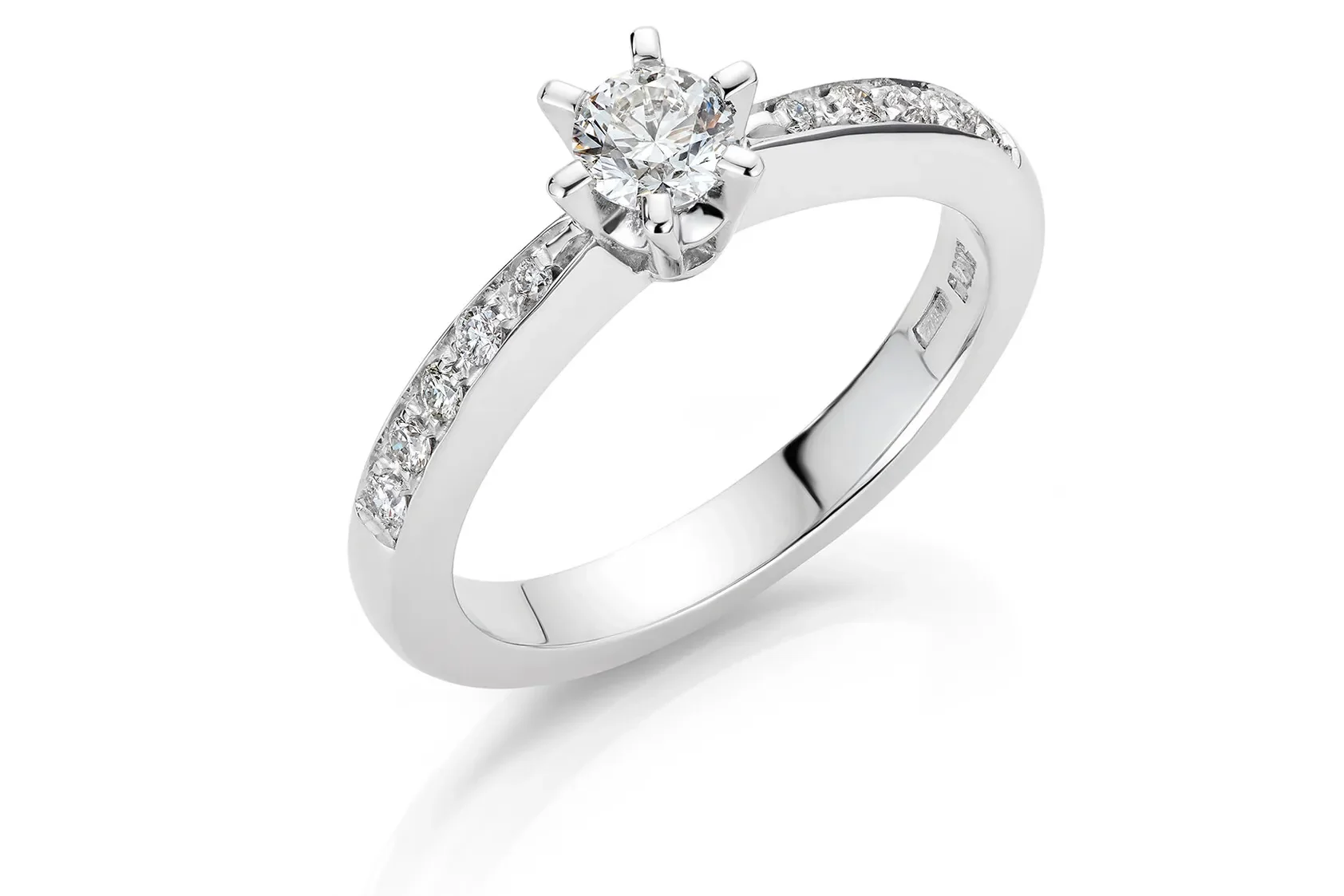Haakonsen Helena ring i hvitt gull med diamanter 0.85 ct.
