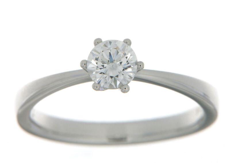 Haakonsen Tina ring i hvitt gull med diamant 0.52 ct.