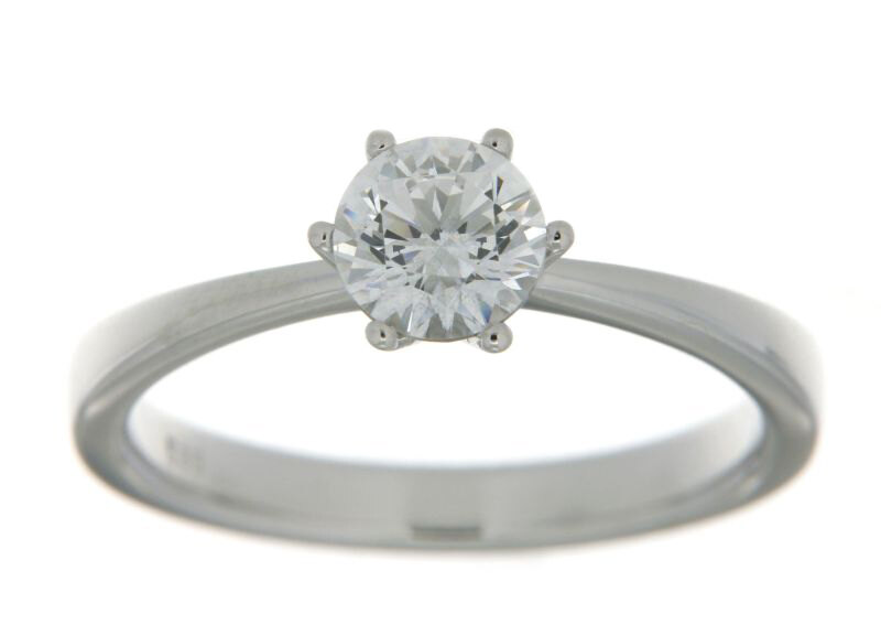 Haakonsen Tina ring i hvitt gull med diamant 0.74 ct.