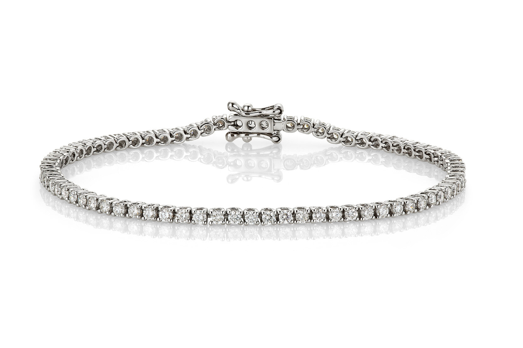 Haakonsen diamantarmbånd i hvitt gull